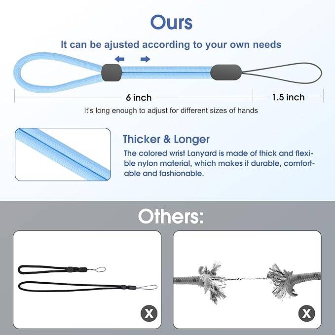 Hand Wrist Strap Lanyard, Adjustable Nylon Colorful for Mobile Phone, Camara, USB Flash Drive, ID Name Tag Badge