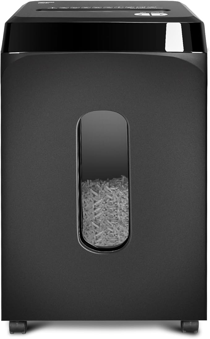 58dB Quiet P-4 Cross-Cut Paper Shredder for Home & Office Use | Fast 8-Sheet Feeding, 4 Gal Bin (LITE)