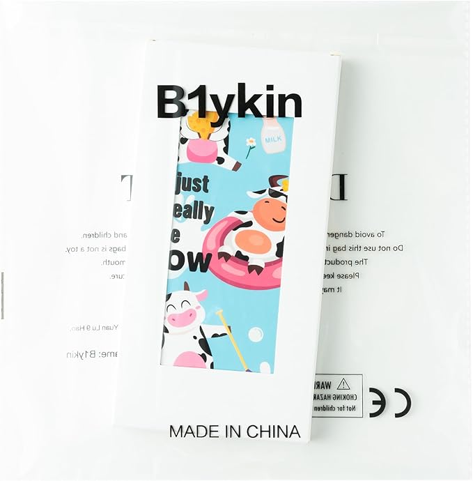 B1ykin Sticky Notes Set - Cartoon Theme Cute Self-Stick Notes Pad Teacher Appreciation Gifts, Self-Adhesive Writing Memo Pages Sticky to Do Notepad for Kids Employee School Office (Funny Cow)