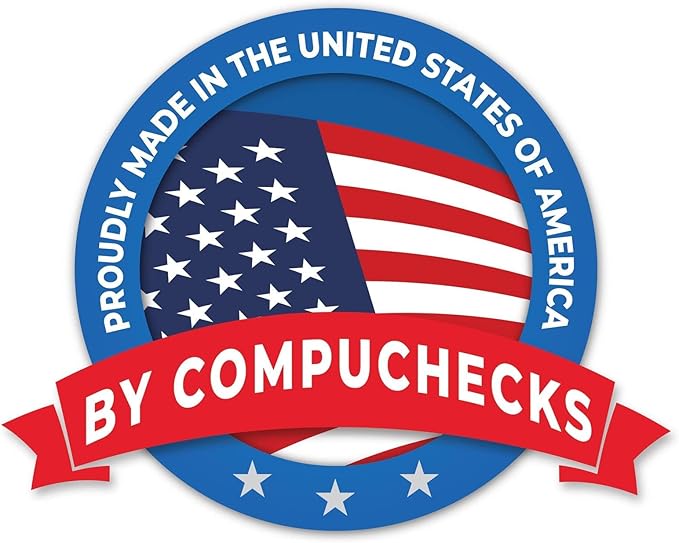 Compuchecks Check on Top Blank Check Paper - 250 Pack, Quick-Books & Laser Printer Compatible - Security Business Checks with Voucher - 8.5" x 11" Steel Blue Pinstripe