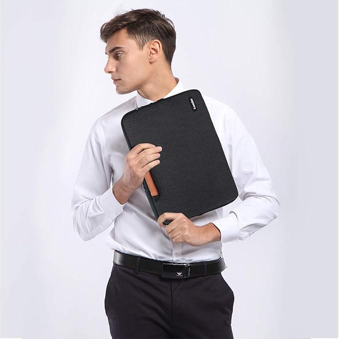 iCozzier 13-13.3 Inch Handle Electronic Accessories Strap Laptop Sleeve Case Bag Protective Bag for 13" MacBook Air/MacBook Pro/Pro Retina Cover-Black
