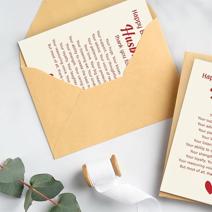 Husband Birthday Card from Wife | Happy Birthday Card for Husband | Romantic Bday Card