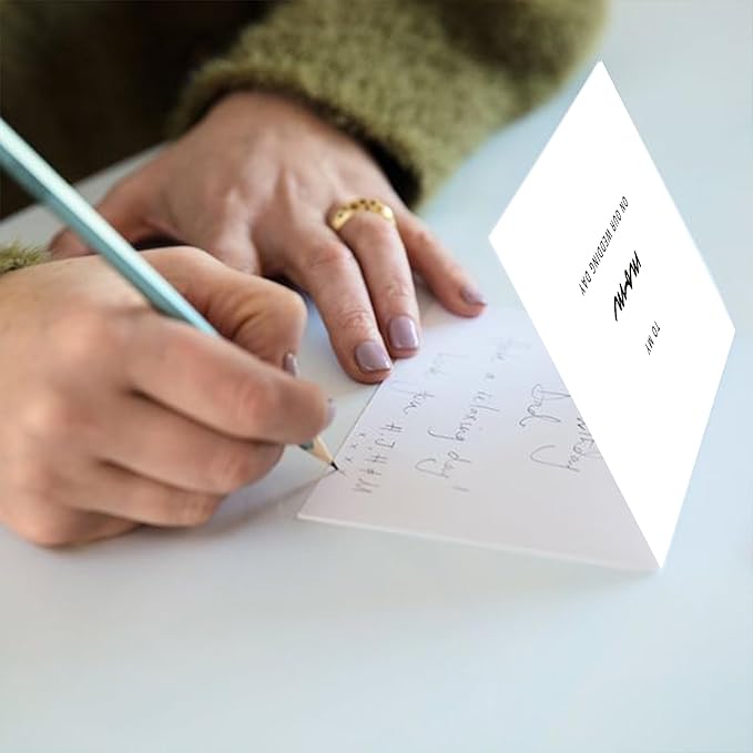 Set of 2 Wedding Day Card for Parents, To My Dad and Mom On Our Wedding Day, Parents Of The Bride/Groom Gifts.(Dad/Mom B)