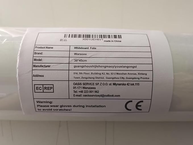 Magnetic Dry Erase Whiteboard Paper, 12" x 18" Self Adhesive Whiteboard for Wall, Easy to Write and Clean Dry Erase Board for Kids, Office, Home, with Marker, Magnetic Eraser and Magnets