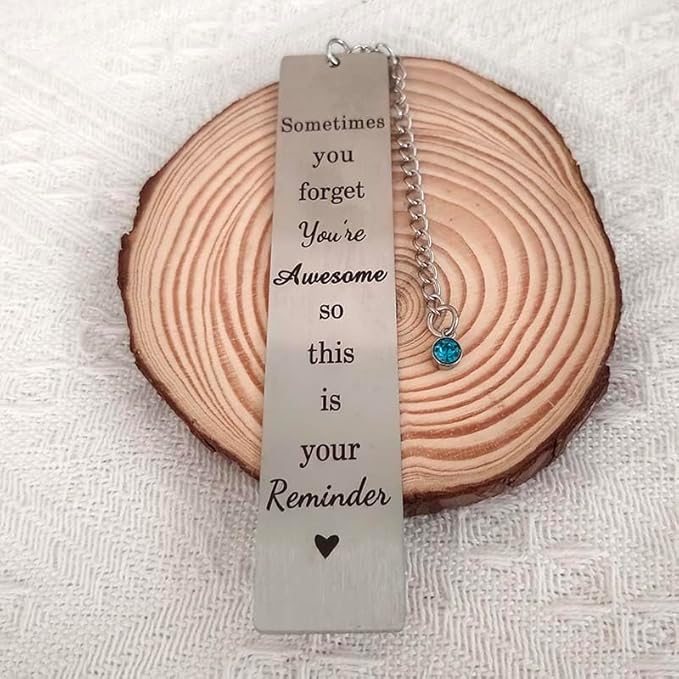 Christmas Birthday Gifts Bookmarks Inspirational Gift Bookmark for Women Men Sometimes You Forget You're Awesome Gift Book Markers for Book Lovers Coworker Gifts for Bookworm