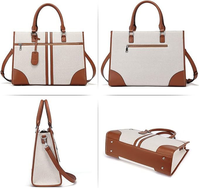 CLUCI Briefcase for Women Leather Laptop 15.6 Inch Business Ladies Work Computer Tote Bags