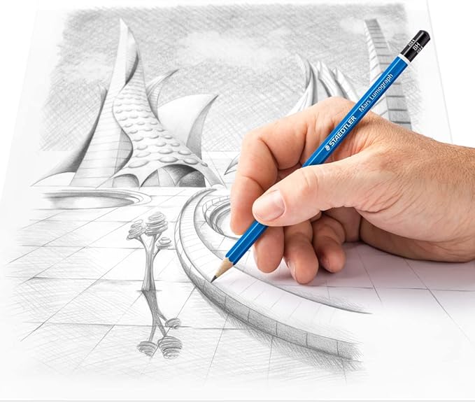 STAEDTLER Mars Lumograph 8H Graphite Art Drawing Pencil, 6 Pencils