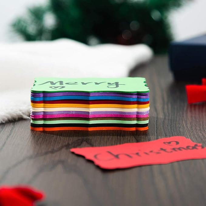 120 Pieces Small Mini Vintage Assorted Colors Blank Note Cards Gift Word Card for Business Cards (12 Colors, 3.66x 2.36 inches)