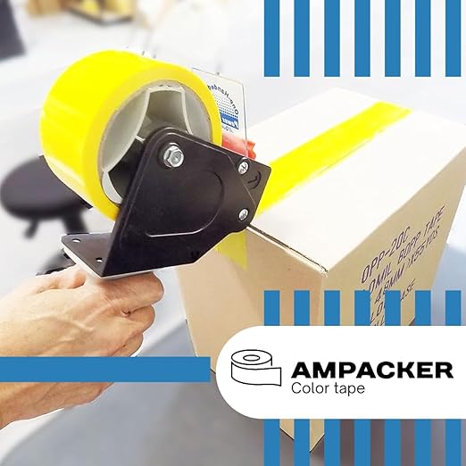 Heavy Duty Packaging Color Tape for Shipping,Packing and Moving 2" Wide x 2.0 Mil Thick -110 Yrd Roll -Acrylic Adhesive Tape for Box Sealing. (1 Roll, Yellow, 2" Wide x 110 yds).