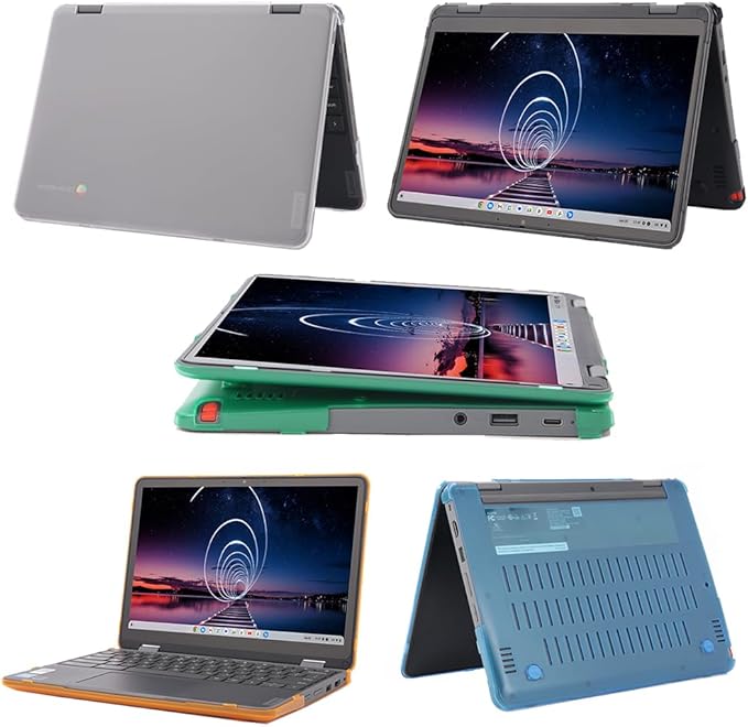 mCover Hard Shell Case ONLY Compatible for 2023~2024 12.2" Lenovo 500E Yoga Chromebook Gen 4 Gen4 2-in-1 Laptop (NOT Fitting Any Other Lenovo Models)- Green