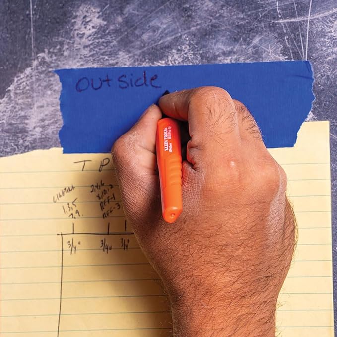 Klein Tools 8610112 Skribes Fine Tip Permanent Markers, Professional-Grade Ink, Multi-Surface Jobsite Marker for Wet, Dry and Oily Surfaces, Black, 12-Pack