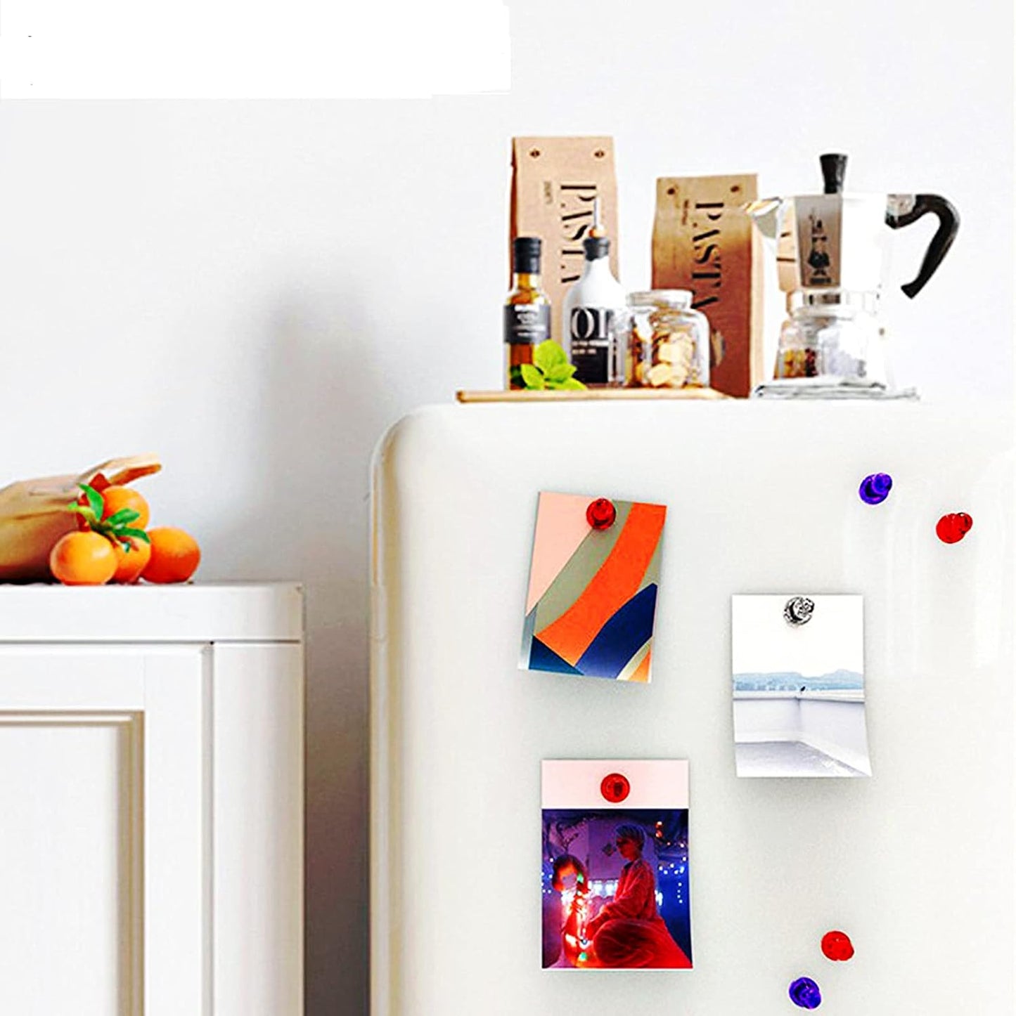 Ant Mag Magnetic Push Pins Strong Push Pin Magnets for Fridge Whiteboards Calendars Maps in School & Office Pack of 18 Red