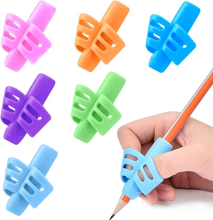 JuneLsy Pencils Grips Pencils Grips for Kids Handwriting Posture Correction Training Writing AIDS for 2-4 Year Kids toddler Preschoolers Students Children Special Needs (6PCS)