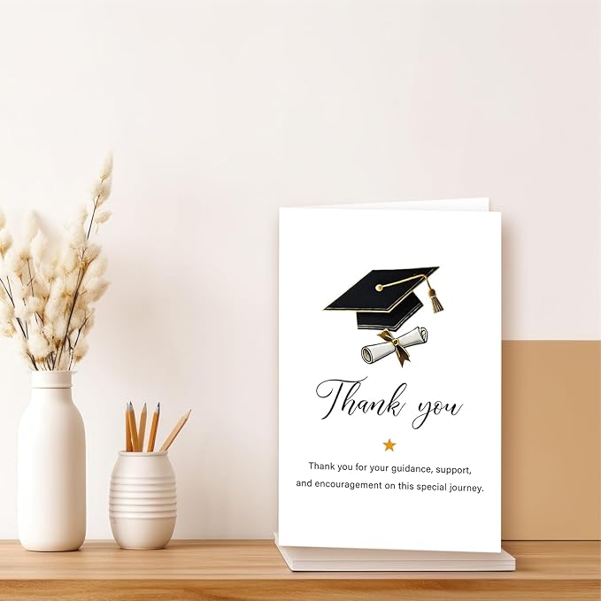 Funny Graduation Thank You Card with envelopes, Teacher Thank You Gifts for Women Men