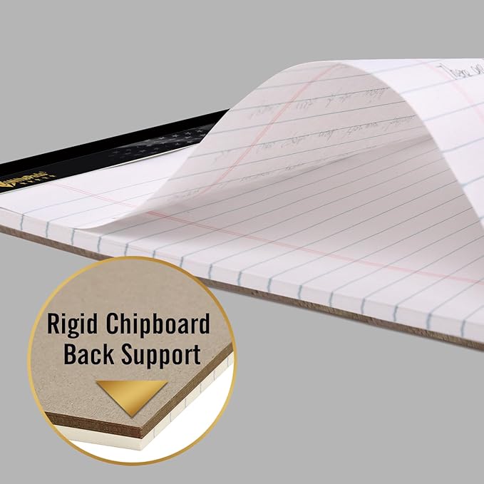 KAISA Legal Pads 8.5x11 Note Pads, Wide Ruled 8.5"x11" Writing Pads, 50 Sheets Perforated Notepads, 20lb Heavyweight Rigid Back Premium Legal Pads, White Paper Pads, 12Pad,