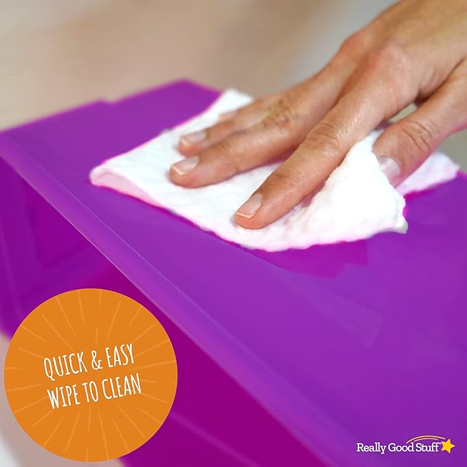 Really Good Stuff-163319 Durable Magazine, Book, Folder, File and Binder Holders – Ideal for Narrow or Vertical Storage Needs– Instantly Color Code Home Classroom –Assorted Primary Colors(Set of 6)