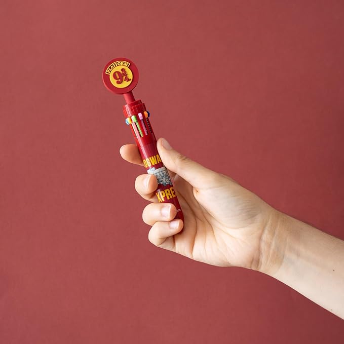 Grupo Erik Harry Potter Pen | 10 In 1 Ballpoint Pen With 3D Platform 9 3/4 Topper, Multi Colour Pen, Cute Pen | Harry Potter Gifts, Harry Potter Merchandise