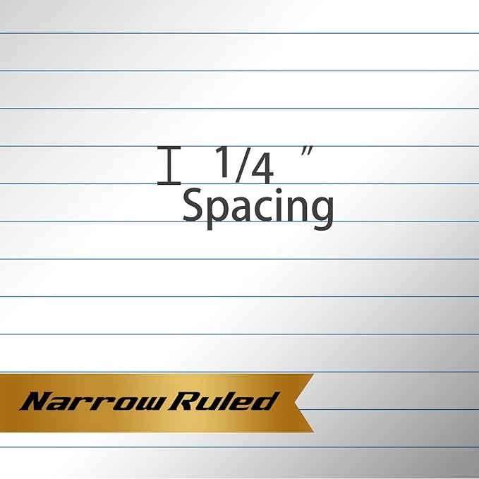 KAISA Small Legal Pads 5" x 8" Note Pads, Narrow Ruled Writing Pads, 50 Sheets Perforated Notepads, 20lb Heavyweight Rigid Back Premium Legal Pads, White Paper Pads, 12Pads