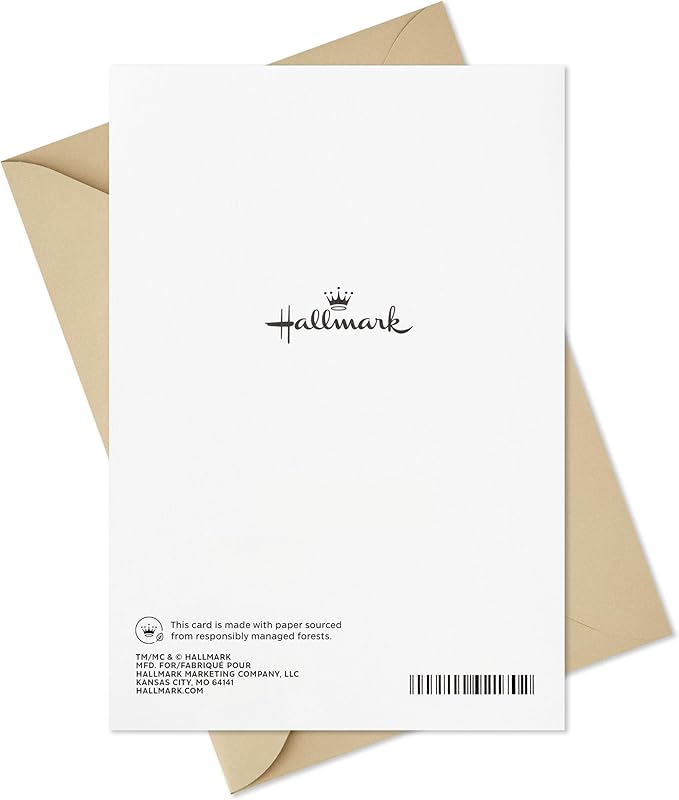 Hallmark Sympathy Card for Anniversary of Death (Caring Thoughts Never Stopped) for Widow, Widower, Friend