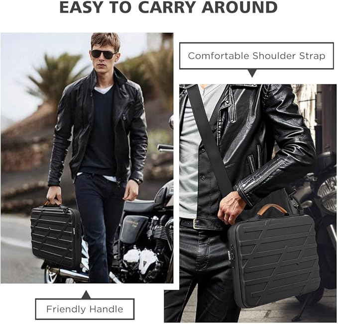 NIDOO 14 inch 13 inch Laptop Sleeve Case Bag for 14" 13" MacBook Pro M3 M2 / 13.6" MacBook Air/ 13.5" Surface Laptop 4 5/14" ThinkPad X1 Yoga Carbon Computer Carrying Case Shockproof Hardshell Handle