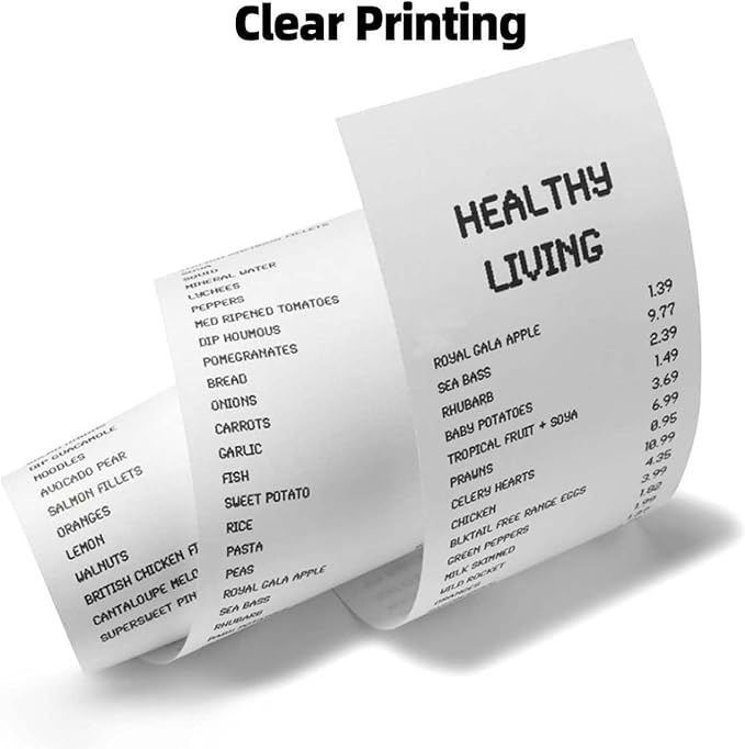 Thermal Receipt Paper Rolls, 3 1/8" x 230ft, 20 Rolls