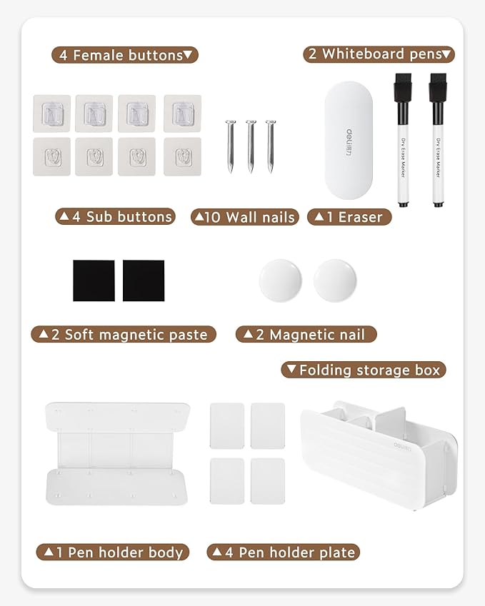 Deli Magnetic Dry Erase White Board, 35 x24 Inches, Silver Frame