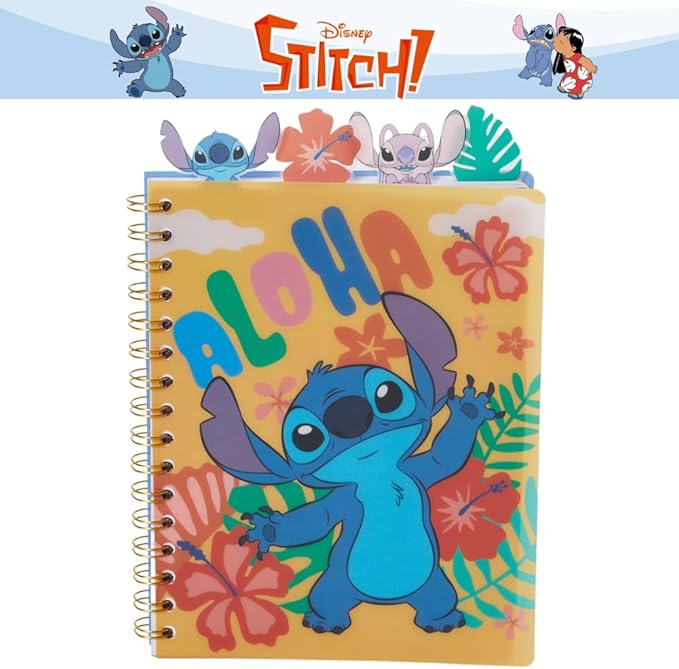 Innovative Designs Stitch Tab Journal Notebook, Spiral Bound, 96 Lined Pages, 8 x 7 inches, Yellow