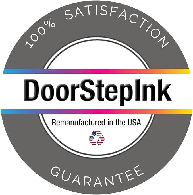 DoorStepInk Remanufactured in The USA Ink Cartridge Replacements for HP 60XL 60 XL Black and Color for PhotoSmart C4780 C4795 C4680 C4650 D110 D110a DeskJet F4480 F4280 F4580 D2530 D2545 Envy 100 111
