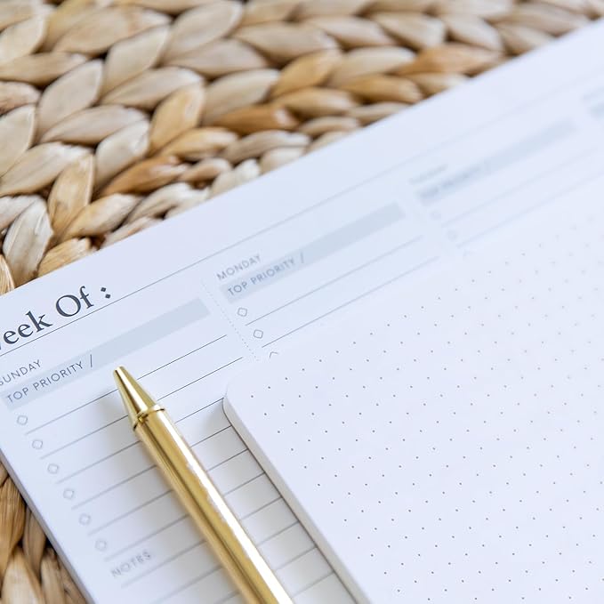 Notsu Dot Grid Notepads 11 x 17 inch, 2 Pack | Large Dotted Memo Desk Pads with Premium Thick Paper 120gsm