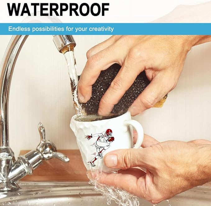 Printable Vinyl Sticker Paper Waterproof Translucent Decal Paper Self-Adhesive Clear Labels Crafts Dries Quickly for Any Epson HP Canon Sawgrass Inkjet Printer