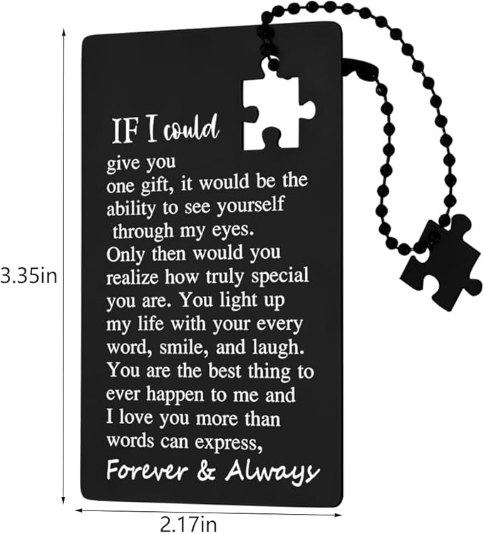 llxxeyopqdxz Anniversary Card Gifts for Men or Women, Happy Birthday Card for Husband, Anniversary Cards for Husband, Wallet Card Love Gift for Him Her, Wallet Insert Card