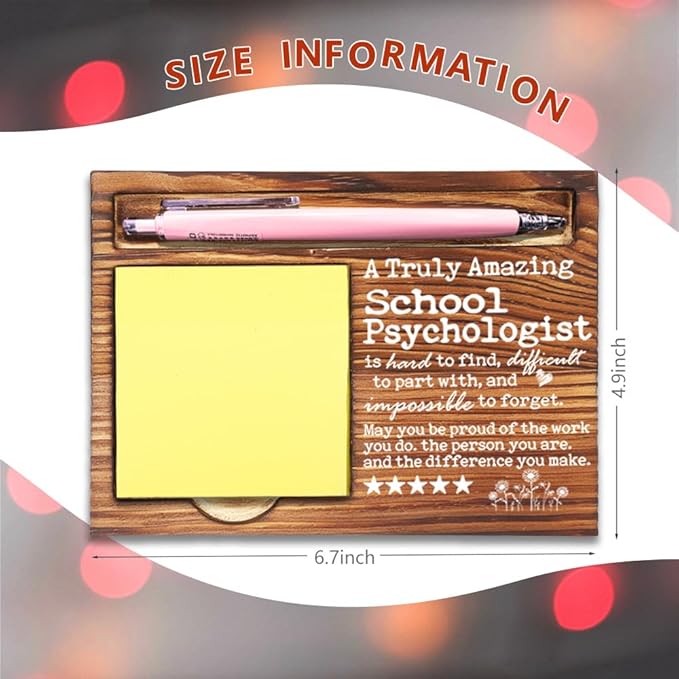 Thank You Appreciation Gifts for School Psychologist, Going Away Gift Retirement Gift for School Psychologist, A Truly Amazing Best School Psychologist Gifts Self-Stick Note Pad Holders-DW48