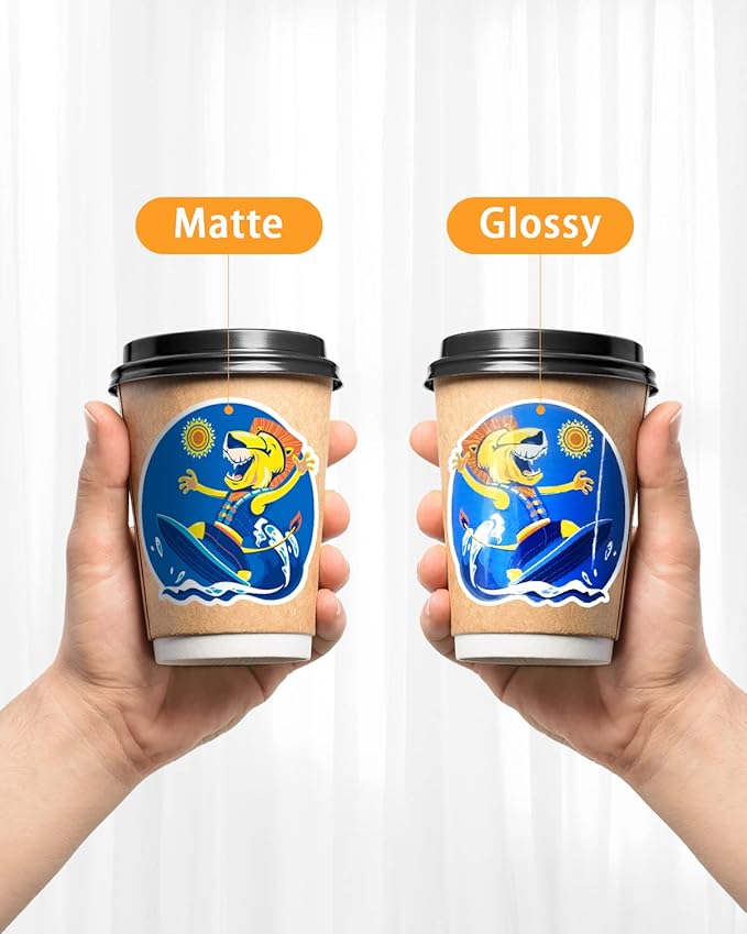 Lzerking Premium Printable Vinyl for Inkjet Printer Sticker Papers 200 Matte 8.5’’x11’’ Waterproof White Lables Decal Paper for Cricut