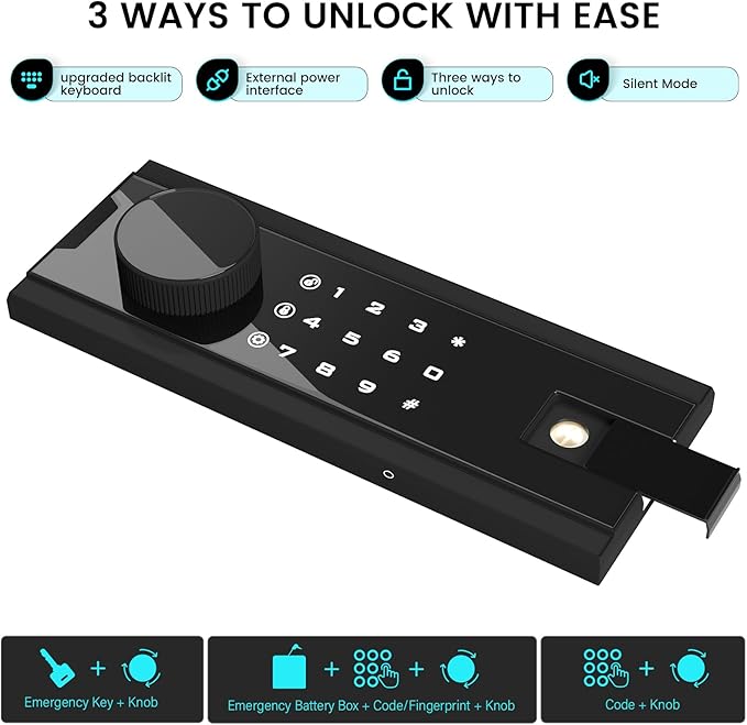 Kavey 2.0 Cub Safe Box, Home Safe with Backlit Touch Screen Keypad and Dual Alarm System, Money Safe With Mute Function and LED Light, Safe for Home Hotel Office