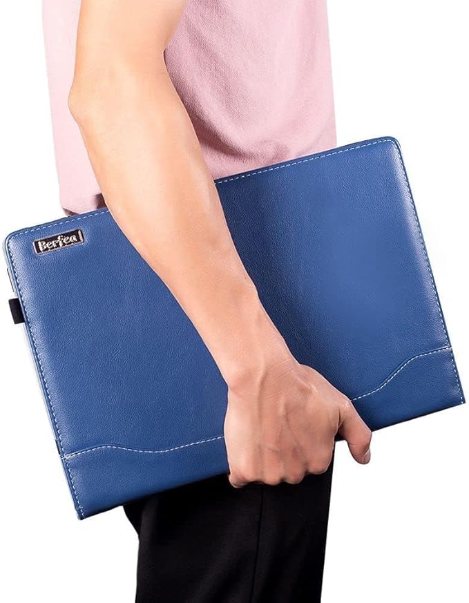 Laptop Case Cover Compatible with Dell Inspiron 14 5402 5405 5408 5409 5410 5490 5498 5401 14 inch Notebook Sleeve PU Leather Stand Hard Protective Skin