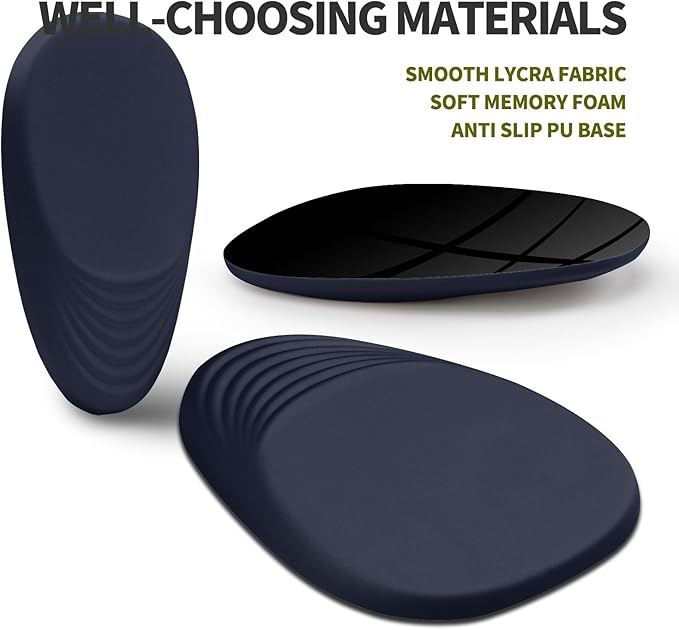 Hokafenle Ergonomic Mouse Pad Wrist Support, Terraced Slope Carpal Tunnel Wrist Pad for Mouse with Unibody Memory Foam, Wrist Rest Pain Relief Mousepad (Dark Blue, 11.8x7.9 in)