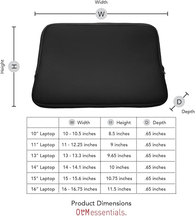 OTM Essentials 17" Soft Sleeve Laptop Case Purple