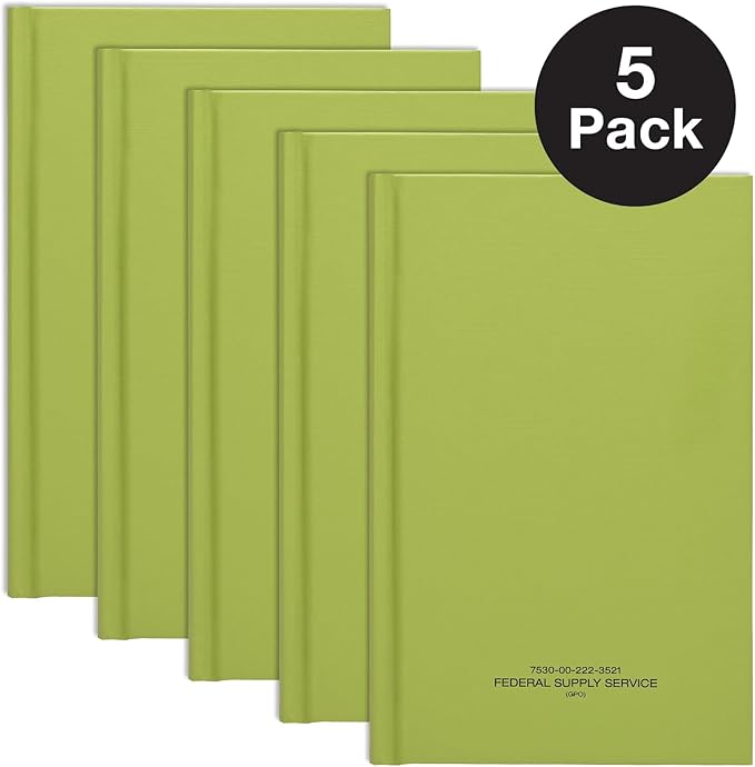 Global Printed Products Tactical Military Notebook 5 Pack (5.25" x 8")