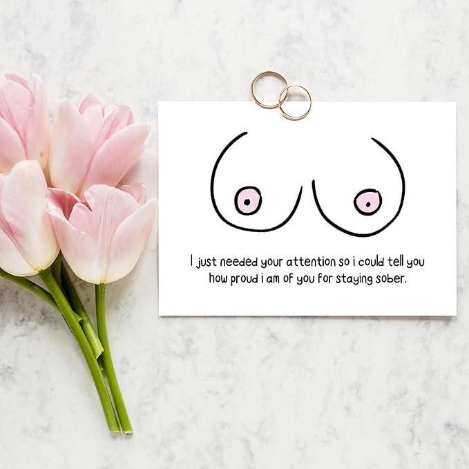 Funny Sobriety Card, Sobriety Gift for Men Women, Sober Card for Sober Loved One in Recovery