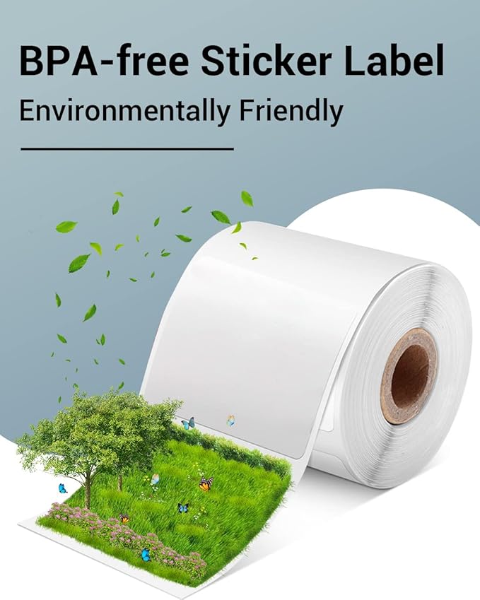 Phomemo M110/M110S/M200 Thermal Label- Black on Purple 1.57"x1.18"(40x30mm) for Small Business, Home, Office, 230 Labels/Roll