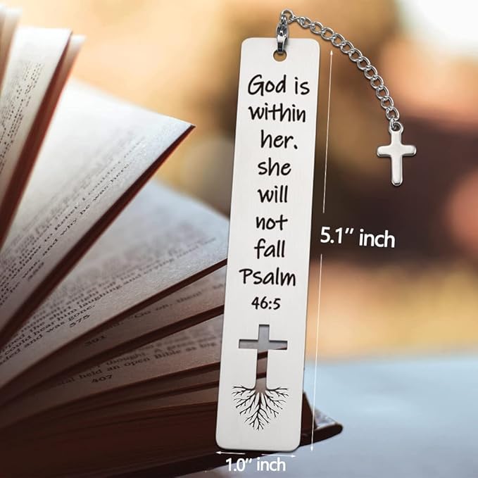 Christian Inspirational Gift for Women, Bible Verse Bookmark with Tassel Funny Gift for Women, Birthday Christmas Bookmarks Gifts for Bookworms Friends Sister Girl Female Book Club Religious Gift-ZB1