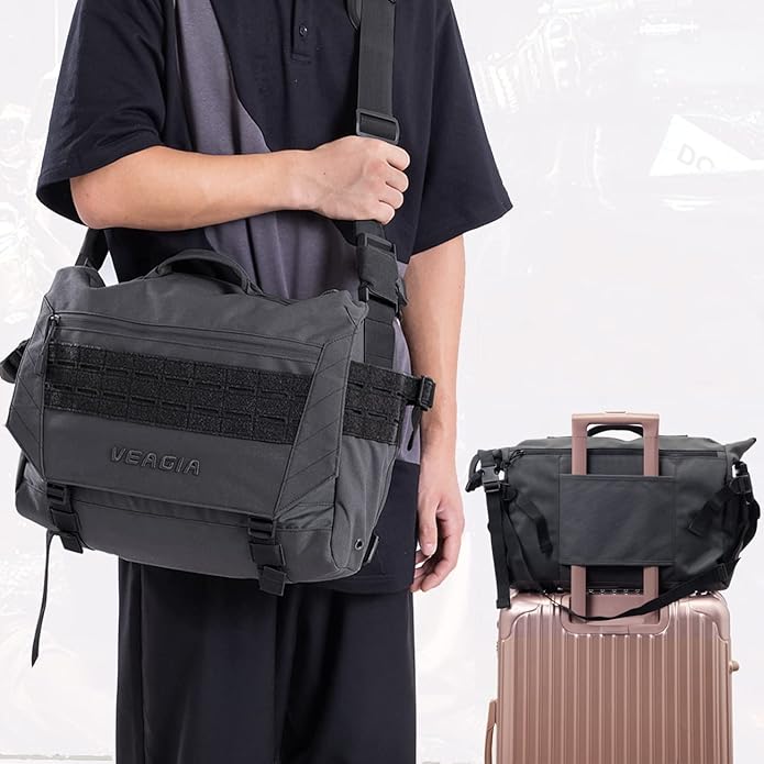VEAGIA Messenger bag Laptop bag Briefcase Molle system Tactical style Detachable shoulder strap Shoulder Bags