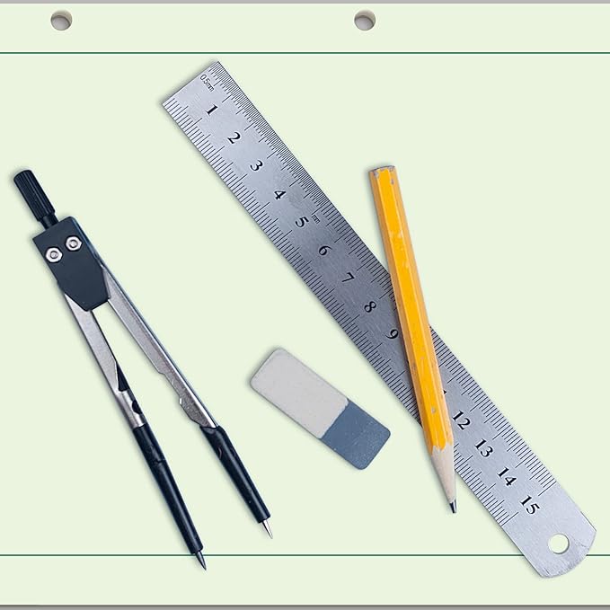 Seajan 5 Pcs Engineering Computation Pad Engineer Pad 8.5 x 11 Inches Engineering Notebook Graph Paper Notebook, 5 Squares Per Inch Evidence Engineering Pad, 100 Sheets/Pack (Green)