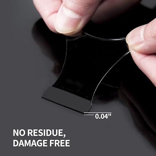 Art3d 96 Pieces 1.2 x 1.2in. Square Nano Double-Sided Transparent Tape Sticker, Removable Heavy Duty Clear Mounting Tape for Wall Hanging