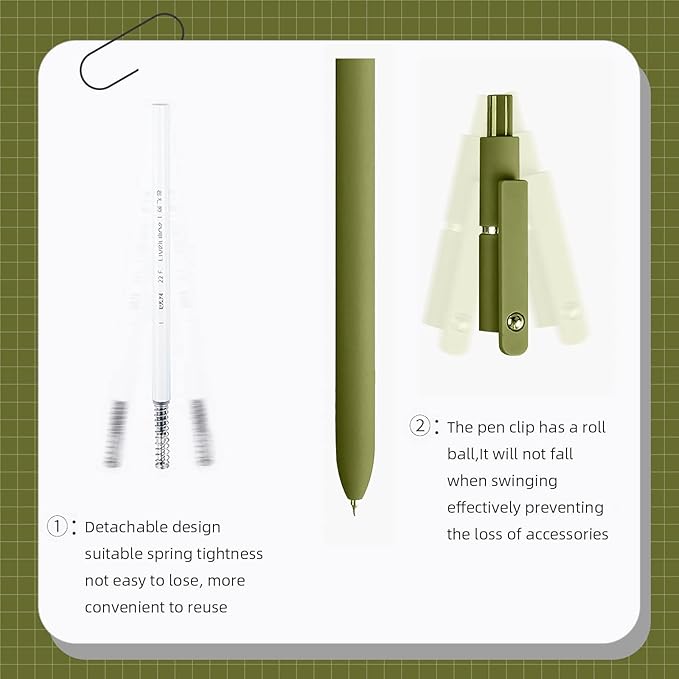 Gel Pens, 10 Pcs 0.5mm Fine Point Smooth Writing Pens Cute Pens, High-End Series Black Ink Pens for Journaling Note Taking, School Office Supplies for Women Men (10 Pcs Mixed colors)