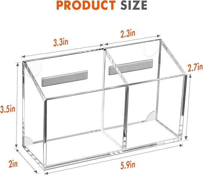 BEYGORM Magnetic Dry Erase Marker Holder for Whiteboard,Non-slip Acrylic Magnet Pen Holder for Fridge Refrigerator,Locker Organizer for Work,Locker Accessories,Pencil Cup for Desk,Marker Organizer