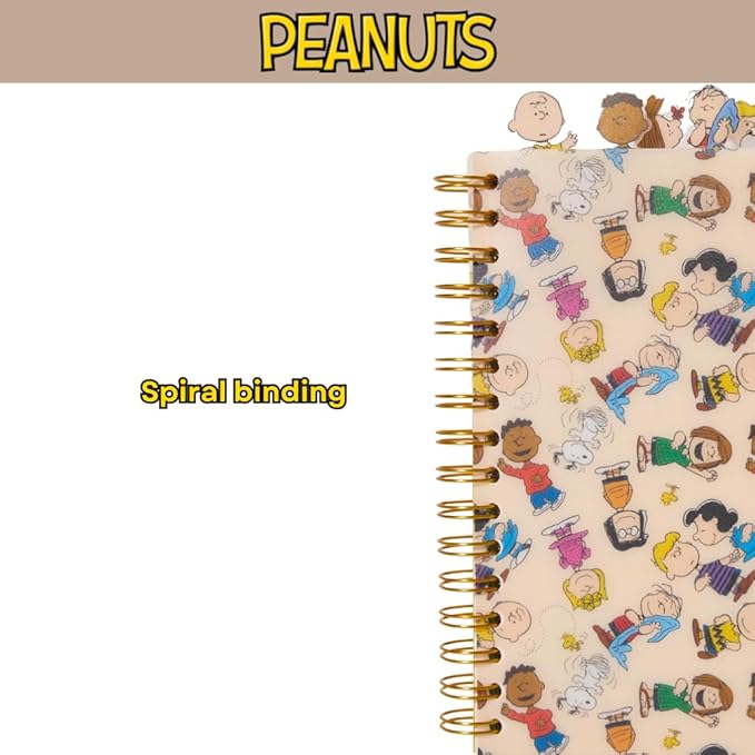 Innovative Designs Peanuts Gang Journal Notebook, Spiral Bound, 144 Lined Pages, 8 x 7 inches – Peanuts Snoopy Charlie Brown
