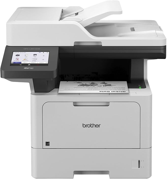 Brother Monochrome Laser Printer, Multifunction All-in-One Printer, MFC-L5915DW, Wireless Networking, Mobile Printing & Scanning, Duplex Print, Copy & Scan, Amazon Dash Replenishment Ready