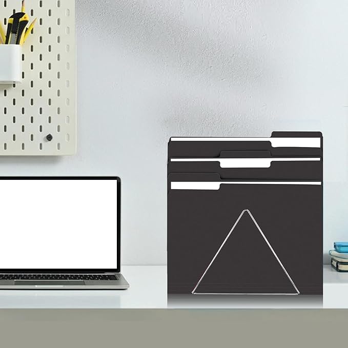 File Folder, RAZCC 150 Pack 1/3 Cut Tab File Folders Letter Size, Black Folders for Dcouments, Folders with Tab Great for Organizing and Easy File Storage