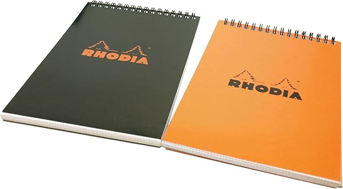 Rhodia Wirebound Pad 6X8.25 Black Grid